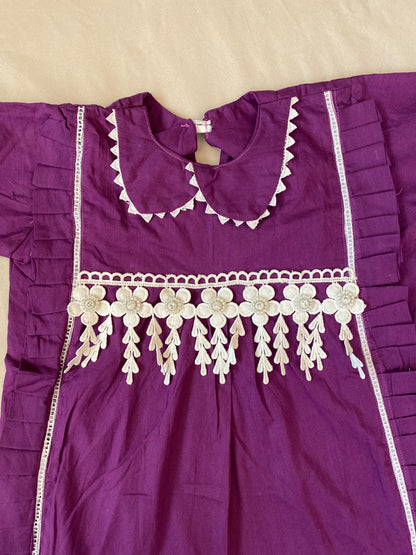 Purple with White lace