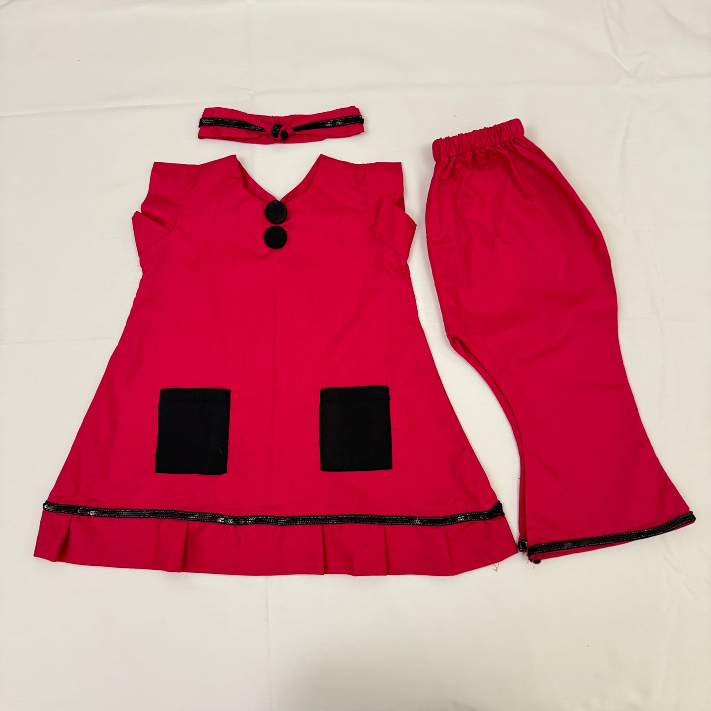 Red with Black Pockets