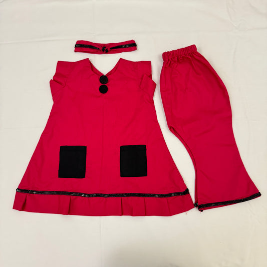 Red with Black Pockets